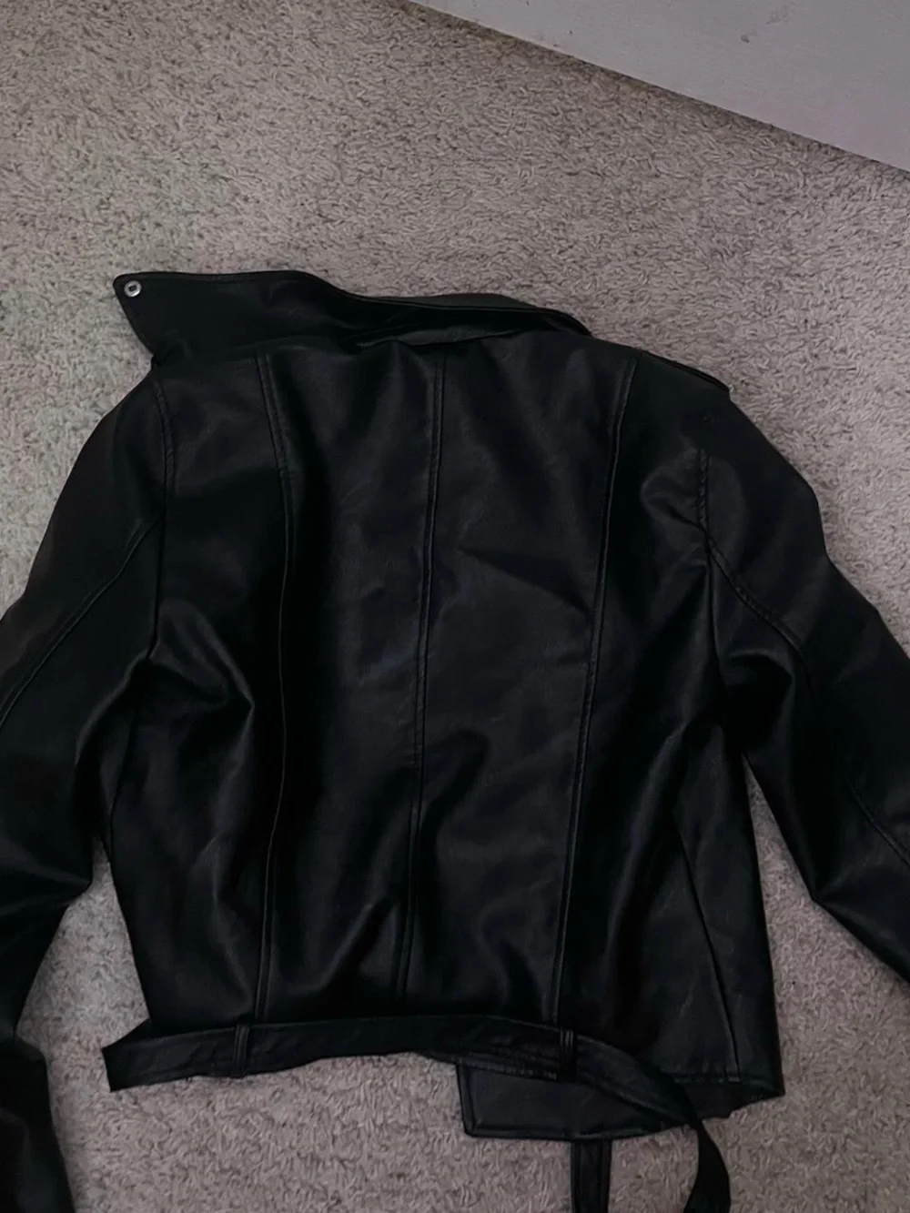 Love Tree Black Faux Leather Jacket - Picture 2 of 8